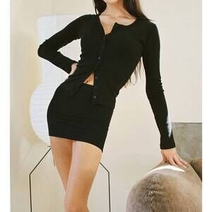 NEW GIL RODRIGUEZ sophie long sleeve cardigan in black